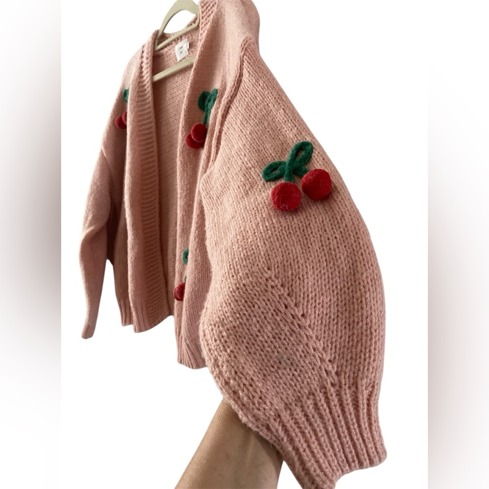 NWOT Luna Ivy PINK CHERRY CARDIGAN SIZE S - Picture 2 of 9